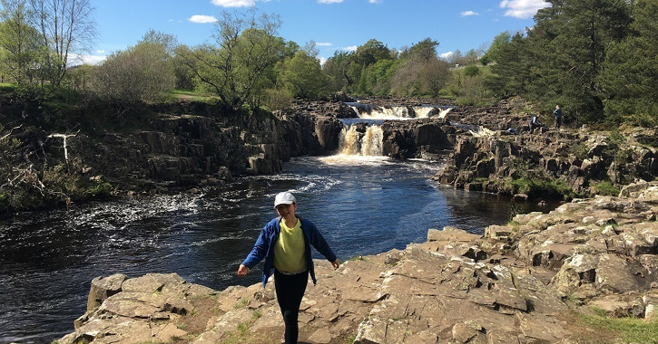 Low Force Waterfall at Bowlees, County Durham. 